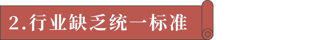 2.行業(yè)缺乏統(tǒng)一標準