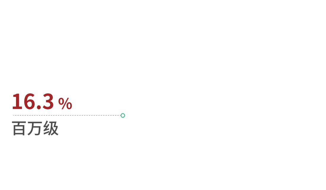 16.3% 百萬級(jí)